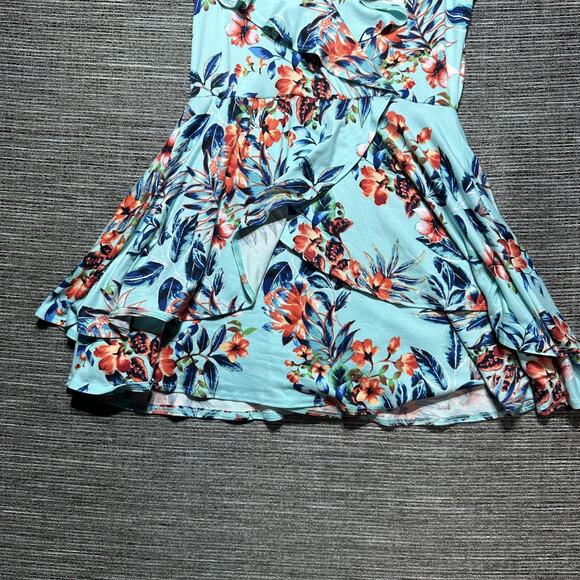 Kayla's Armoire Dress Women's L Blue Floral Summer KD1169 - Picture 4 of 11